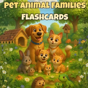 CRITTER CORNER PET ANIMAL FAMILIES FLASHCARDS