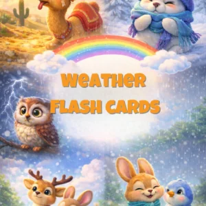 CRITTER CORNER WEATHER FLASHCARDS