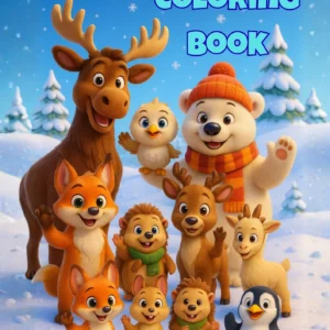 Winter Fun Coloring Book for Kids