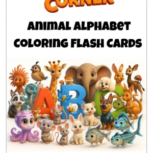 CRITTER CORNER ANIMAL ALPHABET COLORING FLASHCARDS