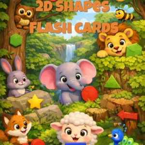 CRITTER CORNER 2D SHAPES FLASHCARDS