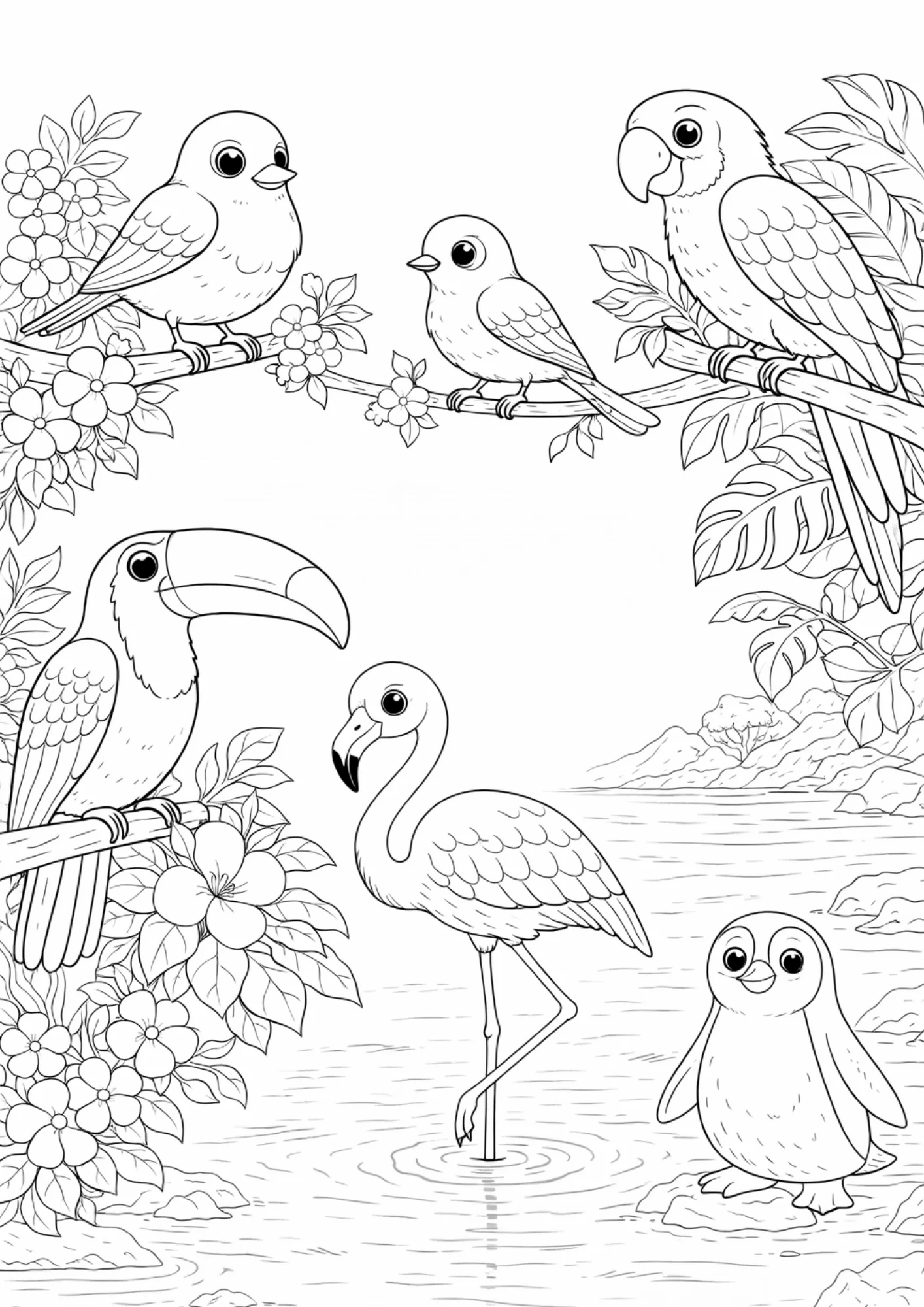 Springtime Around the World Coloring Book for Kids - Image 4